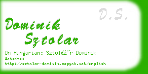 dominik sztolar business card